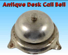 Antique Oversized German Steel Front Desk Service Bell: Commanding Ding Dong! - £43.05 GBP