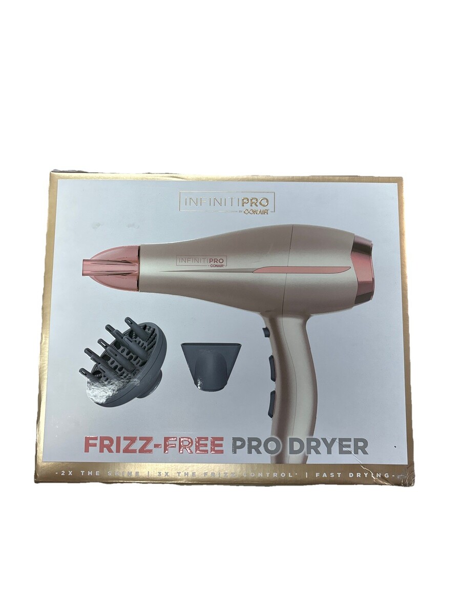 Damaged Box - InfinitiPRO by Conair Frizz-Free Pro Hair Dryer Rose Gold - $28.59