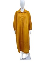 Doen Damen Neu ohne Etikett Baumwolle entspannt plissiert Maxi-Midi-Kleid... - £151.85 GBP