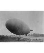 early 1900s photo American dirigible, blimp type Vintage Black & White Photog e1 - £8.05 GBP