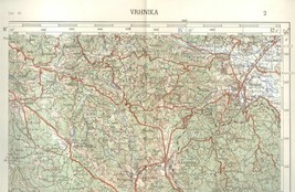 1956 Military Topographic Map Vrhnika Postojna Oberlaibach Slovenia Yugo... - $51.14