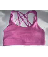 Body By Cotton On Strappy Back Textured Sports Bra Neon Orchid Size Medium - $24.75