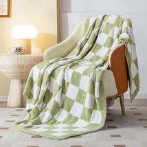 Searoomy Throw Blanket Checkerboard Fuzzy Blanket Reversible Plush, 5163In). - £35.03 GBP