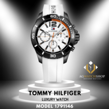 Tommy Hilfiger Herren-Armbanduhr mit Quarzwerk, weißes Silikonarmband,... - £95.83 GBP