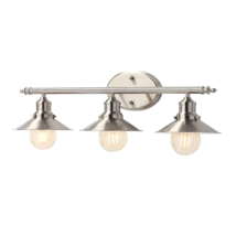 Hampton Bay Glenhurst 3-Light Brushed Nickel Bathroom Vanity Light Fixtu... - $62.27