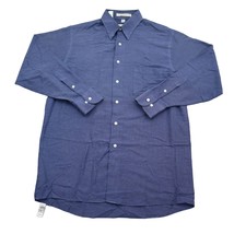 Geoffrey Beene Shirt Mens 15 1/2 32 33 Blue Button Down Dress Long Sleeve - £17.22 GBP