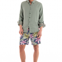 Scotch &amp; Soda Men&#39;s Blue Floral Twill Pleated Casual Shorts Loose Fit 30 NWT - £38.85 GBP