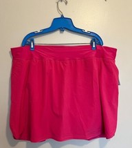 Lands End Swimsuit Skirt Bottoms Size 24W Magenta Pink Solid Built In Briefs NEW - £26.90 GBP