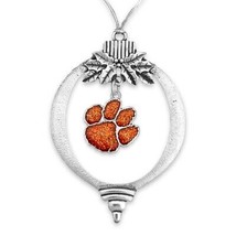 43439 Clemson Tigers Glitter Logo Bulb Christmas Ornament - £12.65 GBP