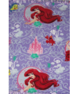 Disney Ariel Little Mermaid Flounder Purple Castle Fleece Craft Sewing F... - £19.69 GBP