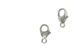 1 pc  Platinum 950 ( 4 X 7.8  mm ) Lobster Claw Clasp Peal shaped   Oval - $59.39