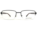 GANT Brille Rahmen GA3149 002 Brown Blau Rechteckig Halbe Felge 53-18-140 - $74.23