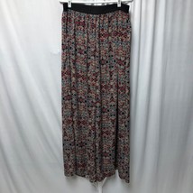 Wet Seal Wide Leg Pants Womens Size 2X Boho Print Palooza Elastic Waist Comfy - £15.14 GBP