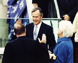 President George H. W. Bush takes Oath of Office 1989 Inauguration Photo Print - $8.81+