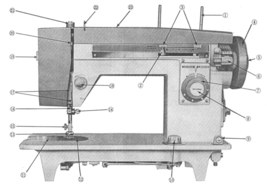 White 165 manual instruction sewing machine Enlarged - £10.17 GBP