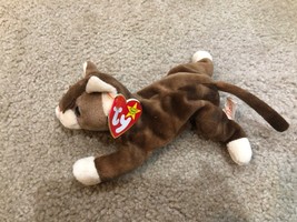 Ty Beanie Baby, Pounce The Brown Cat, 1997, New With 4th Gen Tag - $4.50