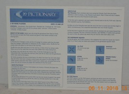  Pictionary 20th Anniversary Edition Replacement Original Instruction Sheet. - £7.51 GBP