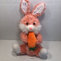 Easter Bunny Holding Carrot By King Plush Length 9 Inches - $109.79 MXN