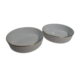 (2) Vintage Centura White By Corning Dessert Bowls with Gold Rim 4-3/4&quot; ... - £6.26 GBP