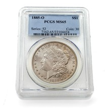 1885-O Argento Morgan Dollaro Selezionato Da PCGS Come MS-65! Splendido Moneta - £219.37 GBP