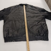 Vintage Hind Men's Black Motorcycle Jacket Genuine Leather Heavyweight Lined XL image 8