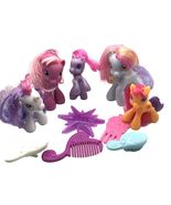 My Little Pony Toy Figures MLP Lot of 5 Ponies and 5 Combs and Brushes - $17.95
