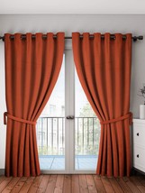 Door Curtains Set of 2 Piece  ( Maroon)  with 3 Layers Weaving Thermal Insulated - £52.75 GBP