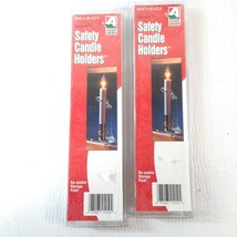 NEW Adams Safety Window Candle Holders w/ Suction Cups 2 packs 4 total Christmas - £13.62 GBP