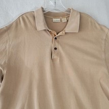 LL Bean Polo Shirt Mens Extra Large XL Tall Brown Tan Cotton Golf Rugby Outdoors - £10.98 GBP