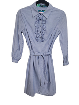 Lilly Pulitzer Brinkley 4 Starry Blue Shirt Dress Conductor Stripe Sash 82778  - £28.20 GBP