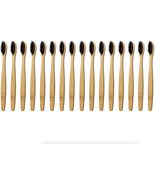 Eco-Friendly Natural Bamboo Toothbrush Black 16-Pack - Organic, Whitening  - £14.83 GBP