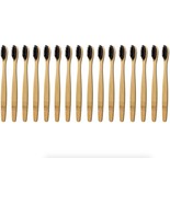 Eco-Friendly Natural Bamboo Toothbrush Black 16-Pack - Organic, Whitening  - $18.99