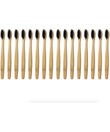 Eco-Friendly Natural Bamboo Toothbrush Black 16-Pack - Organic, Whitening  - £14.83 GBP