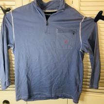 Nautica Blue Half Zip Pullover Sweater From Pocket Size Xl - £10.96 GBP