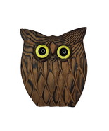 Vintage Cryptomeria Handcarved Wooden Owl Figurine Japan Rustic Decor Art - $34.99