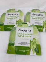 (3) Aveeno Radiance Boosting Hand Mask, 1 Pair of Single-use Gloves - $9.29