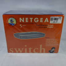 Netgear 5-Port Fast Ethernet Switch 10/100 Mbps FS605 New Sealed NIB - 1 - £31.44 GBP