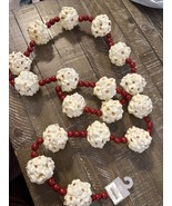 Hobby Lobby Christmas Faux Popcorn And Beaded Garland - $12.75