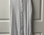 Mia Gabrielle Womens Size Medium White Crepe Swim Coverup Button Up Slee... - $13.99