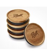 Jar Wooden Storage Lids BPA Free 5 Ct Airtight Stackable For Dry Foods R... - $13.74