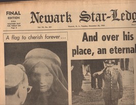 Newark Star-Ledger Newspaper 1963 Tuesday November 25, 1963 - $6.00