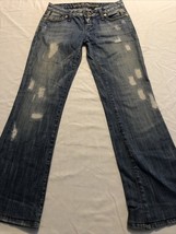 Guess Women&#39;s Jeans Foxy Flare Distressed Stretch Size 24 X 29 - $21.04
