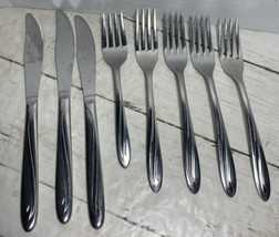 Superior Stainless Steel Flatware 3 Butter Knives, 5 Forks Used  - $15.83
