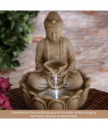 Buddha Water Fountain Tranquil Indoor Meditating Tabletop Statue Relaxin... - €34,44 EUR