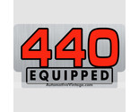 Plymouth 440 equipped engine size silver foil sticker stickers 661 thumb155 crop