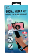 Studio Social Media Kit (3 in 1) Phone Clip + Tripod + Clip on Ring Light - £11.81 GBP