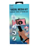 Studio Social Media Kit (3 in 1) Phone Clip + Tripod + Clip on Ring Light - $20.25 CAD