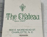 Vintage Matchbook Cover  The Chateau Since 1969 Charlotte, SC  gmg  Unst... - £9.70 GBP