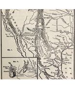 1904 Map Of Mexican War And Scott&#39;s March Into Mexico City History Print... - $38.54 CAD