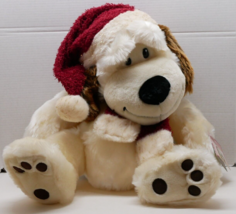 Vintage 2002 JC Penney Holiday Collection Large 24&quot; White Dog Plush with... - $19.99